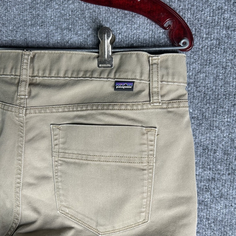 Patagonia Worn Wear Womens Khaki Pants Size 8 Hiking Outdoor Organic Cotton - Picture 9 of 10